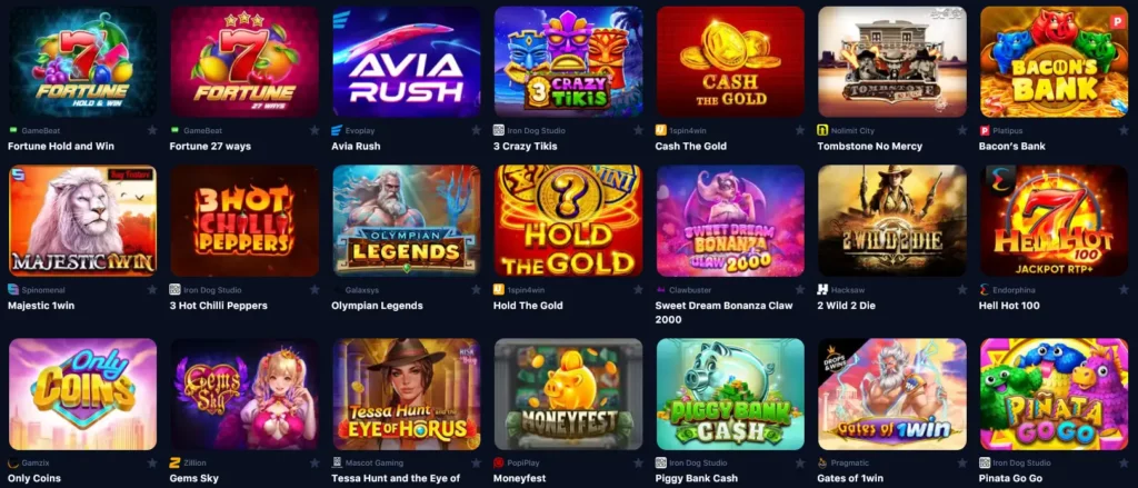 Популярные игры в 1Win